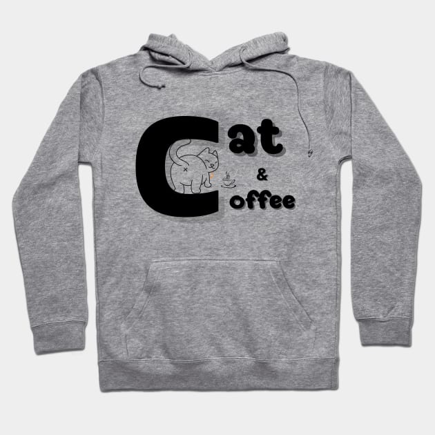 cat and coffee Hoodie by Amart